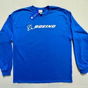 NWT Boeing Signature Logo Long-Sleeve T-Shirt, Size XL